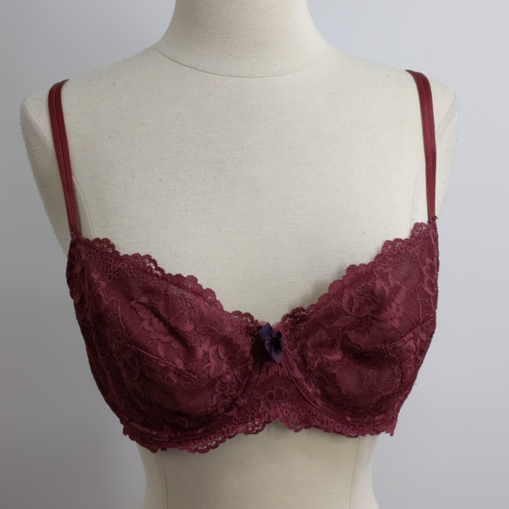 Gilligan & O'malley Cranberry Lace Bra-Sz